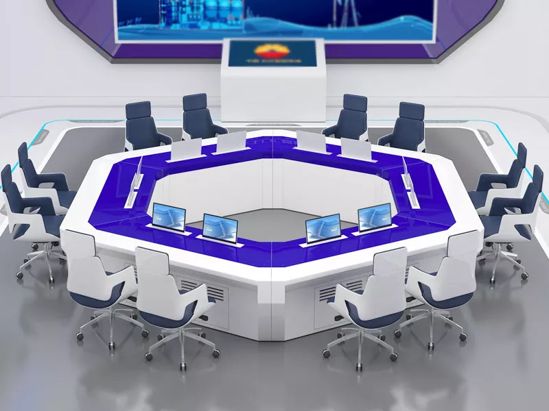 불규칙한 모양의 모니터링 콘솔